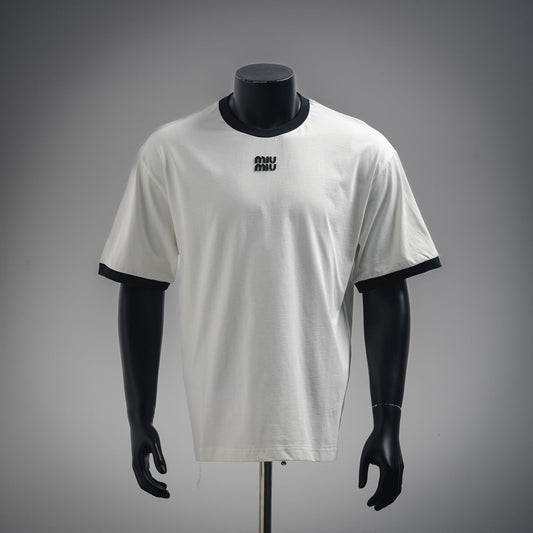 MIU 25ss embroidered t-shirt
