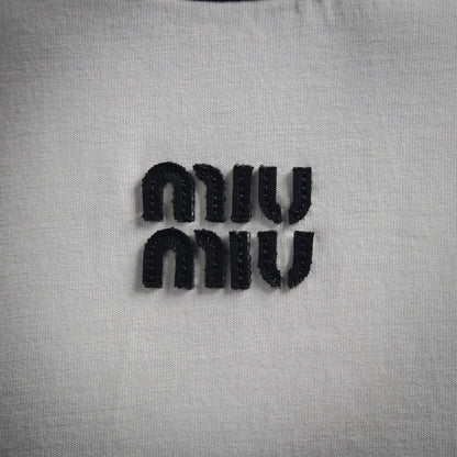 MIU 25ss embroidered t-shirt