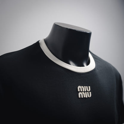 MIU 25ss embroidered t-shirt