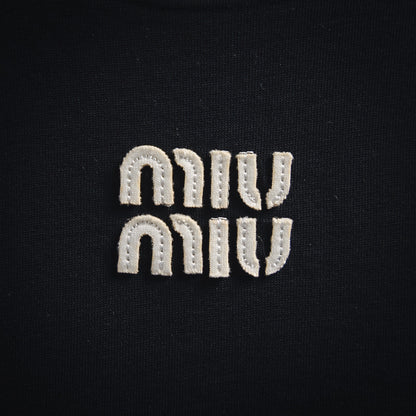 MIU 25ss embroidered t-shirt