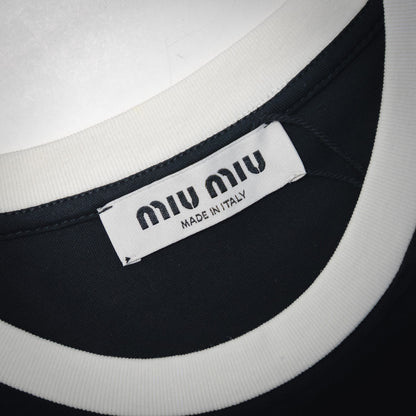 MIU 25ss embroidered t-shirt