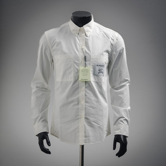 Burber patches buttons shirt