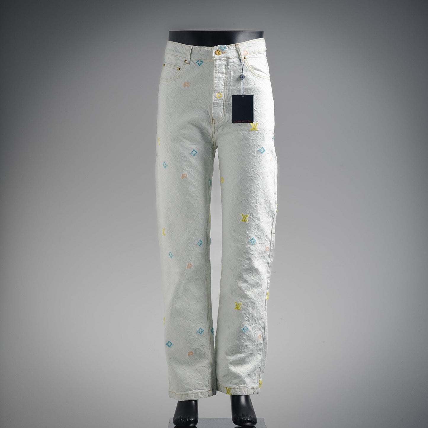 1V x tyle embroidered jeans