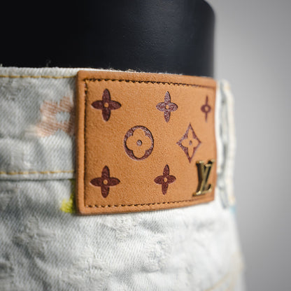 1V x tyle embroidered jeans