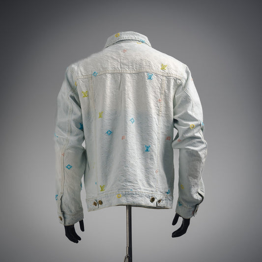 1V x tyle embroidered denim jacket