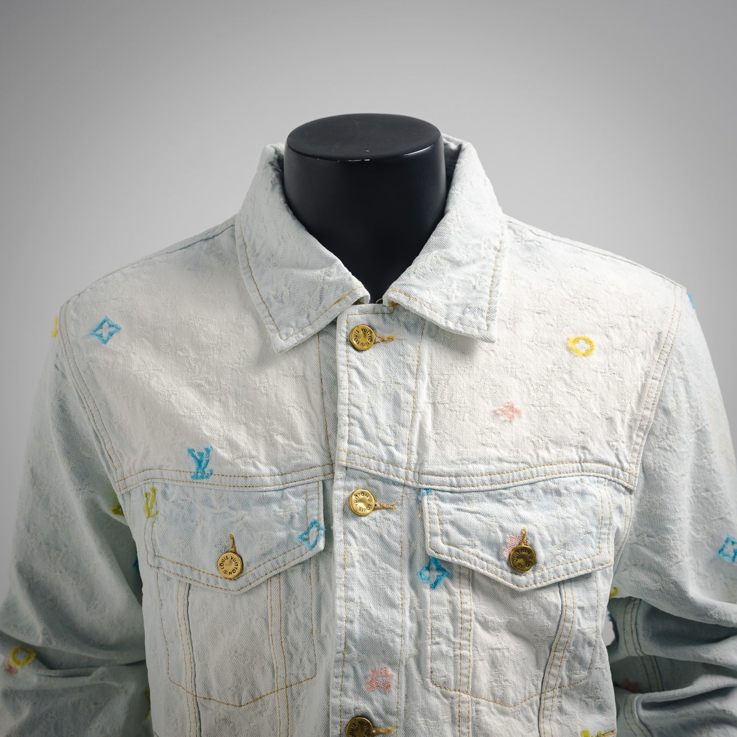 1V x tyle embroidered denim jacket