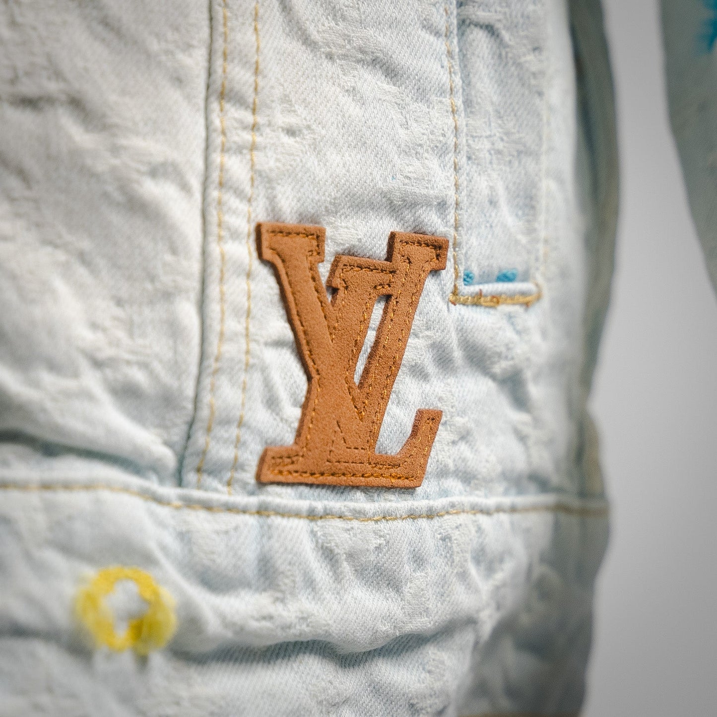 1V x tyle embroidered denim jacket