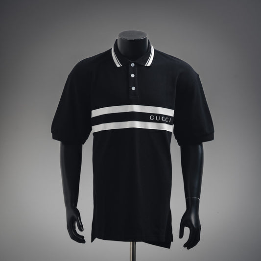 guc 25ss printed polo shirt