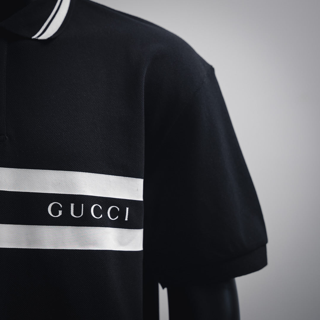guc 25ss printed polo shirt