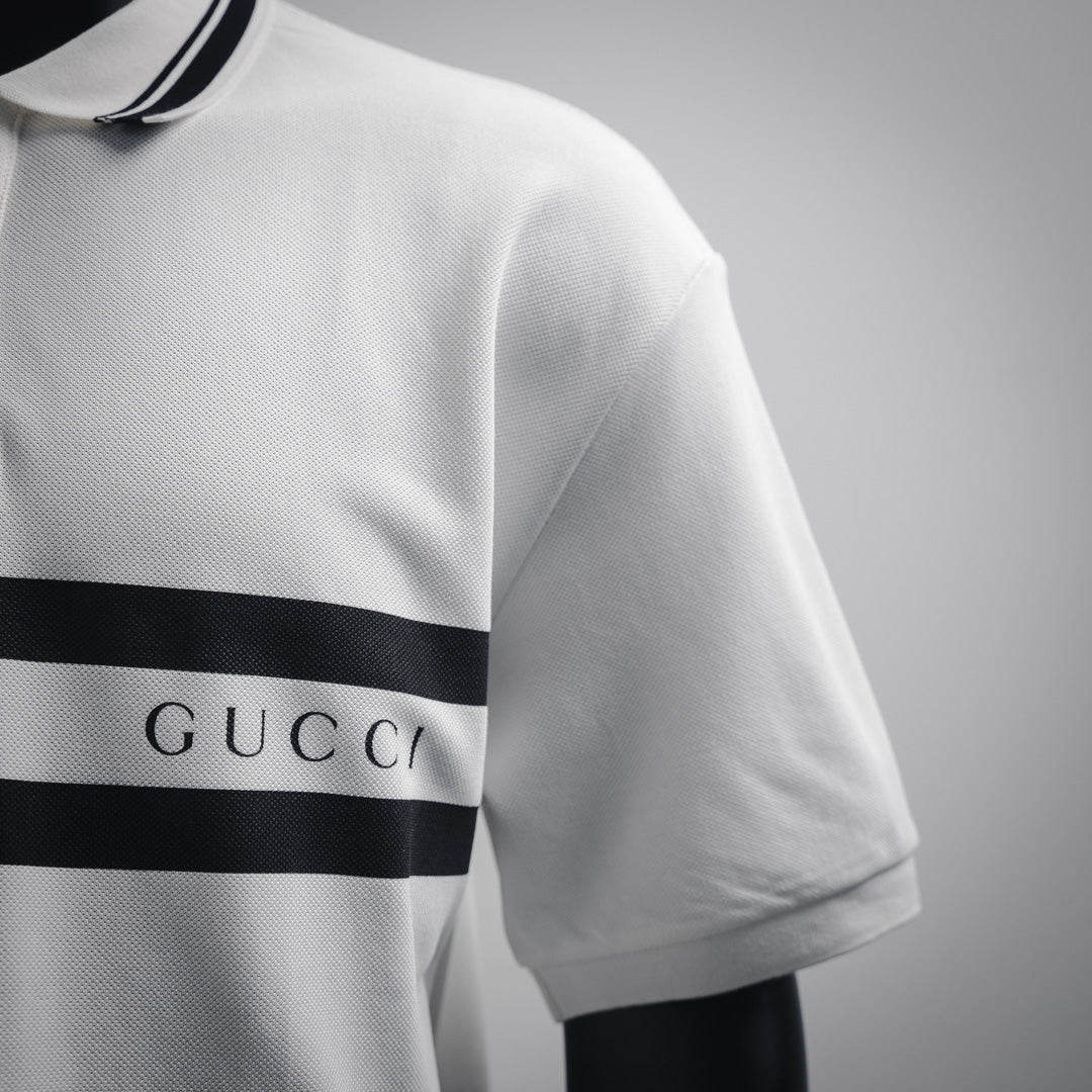 guc 25ss printed polo shirt