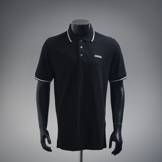 zegn embroidered polo shirt