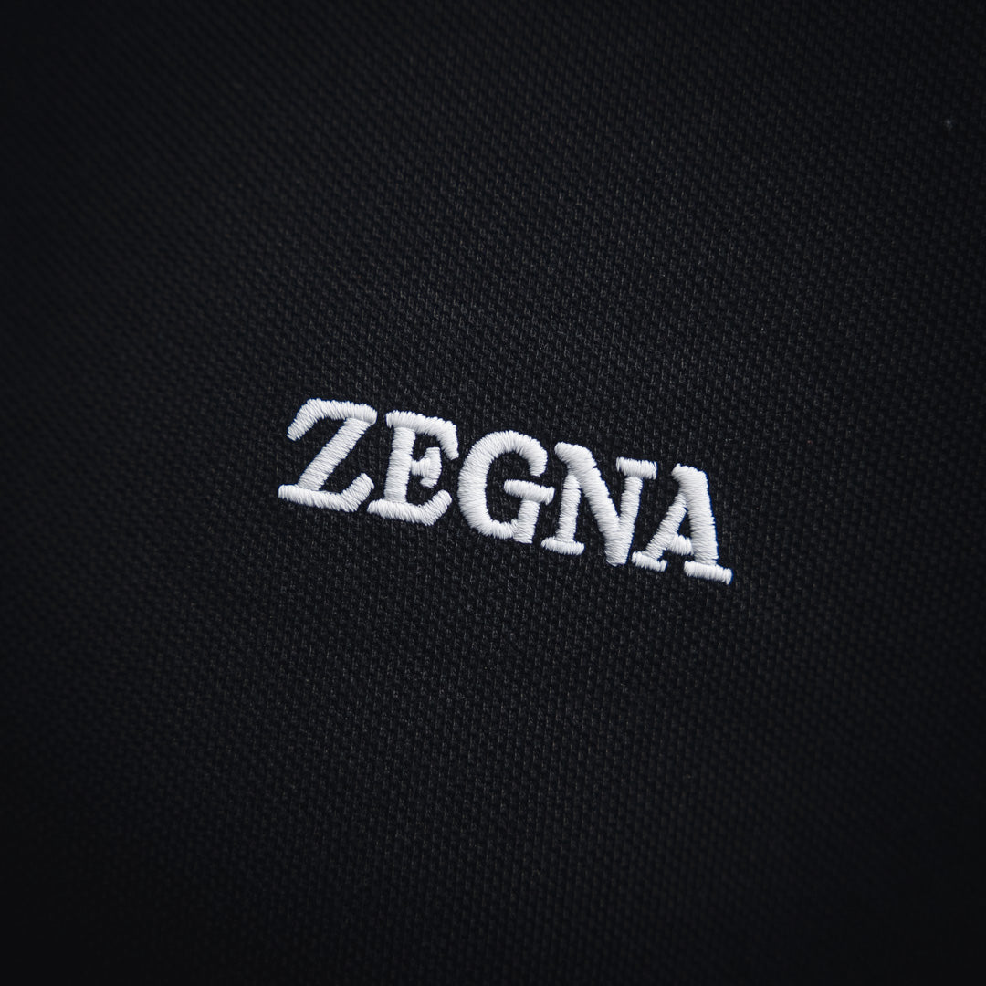 zegn embroidered polo shirt