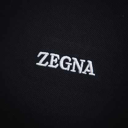 zegn embroidered polo shirt