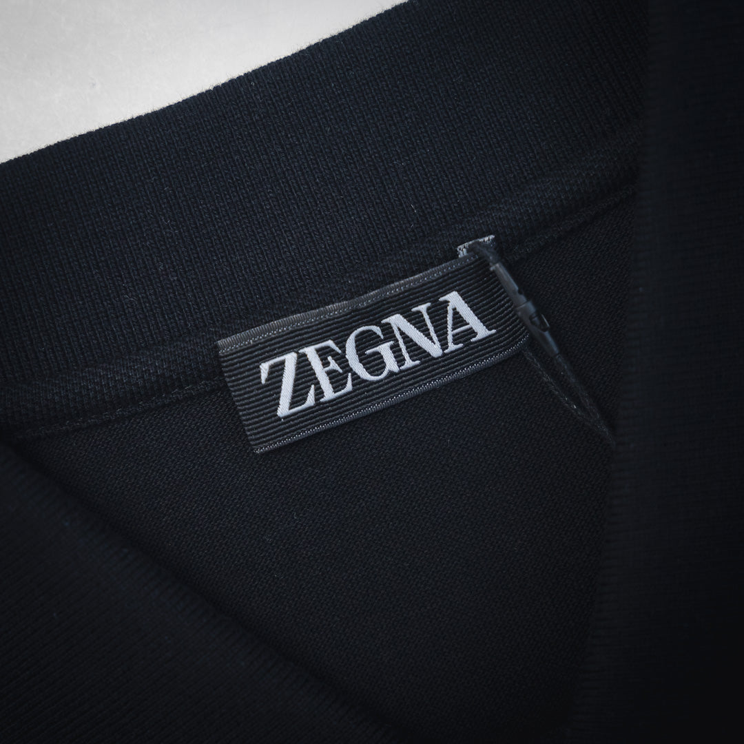 zegn embroidered polo shirt