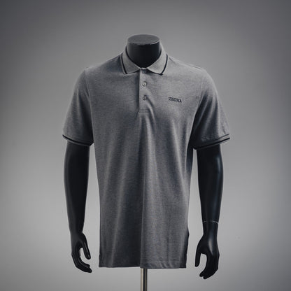 zegn embroidered polo shirt