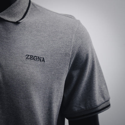 zegn embroidered polo shirt