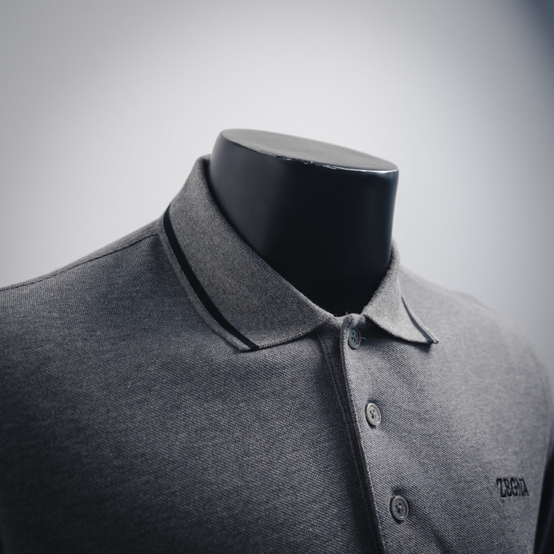 zegn embroidered polo shirt