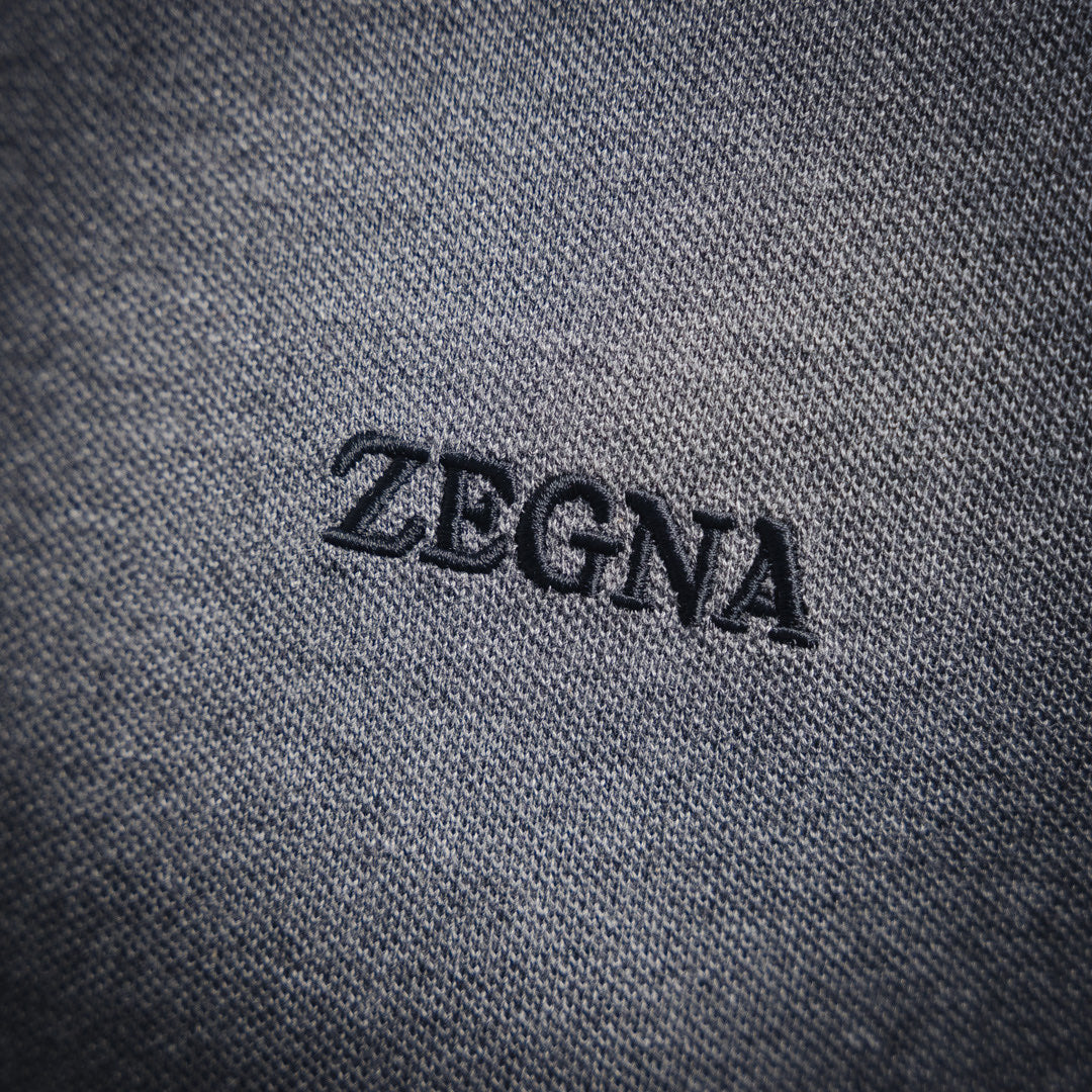 zegn embroidered polo shirt