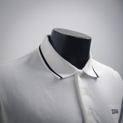 zegn embroidered polo shirt