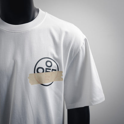 off whi 25ss tape t-shirt