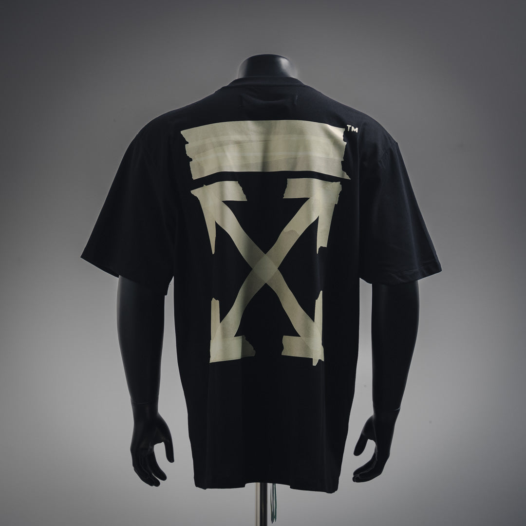 off whi 25ss tape t-shirt