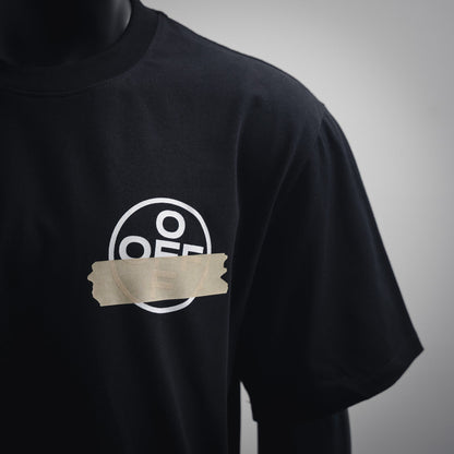 off whi 25ss tape t-shirt