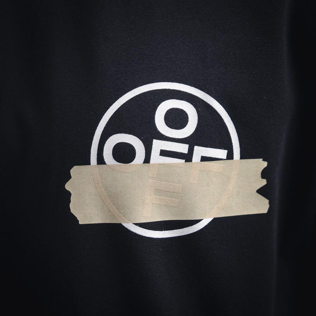 off whi 25ss tape t-shirt