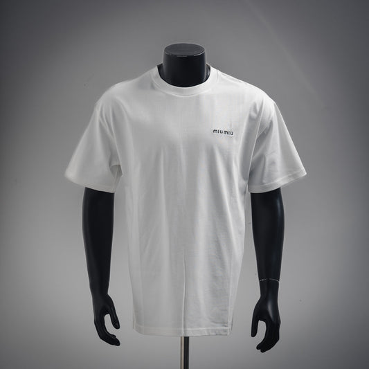 miu 25ss embroidered t-shirt