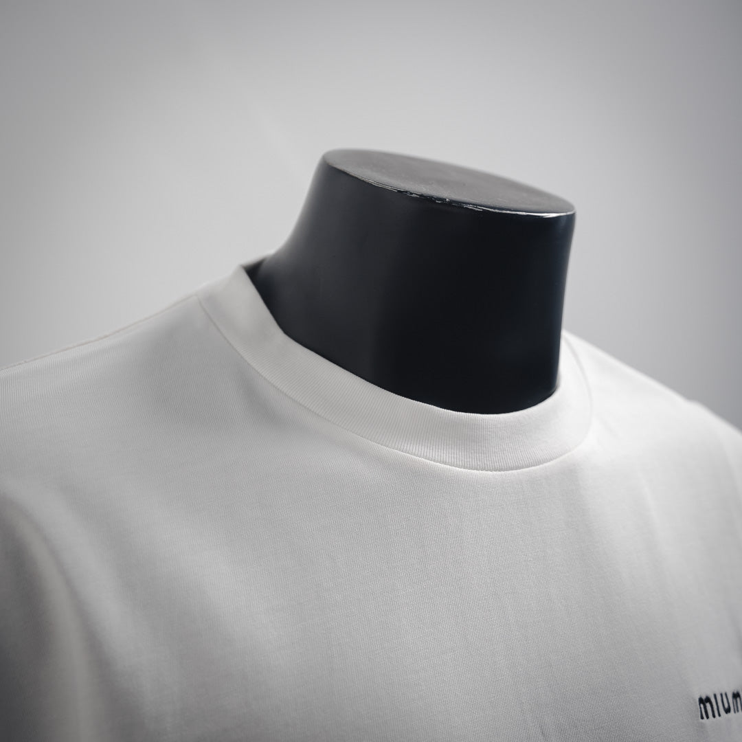 miu 25ss embroidered t-shirt