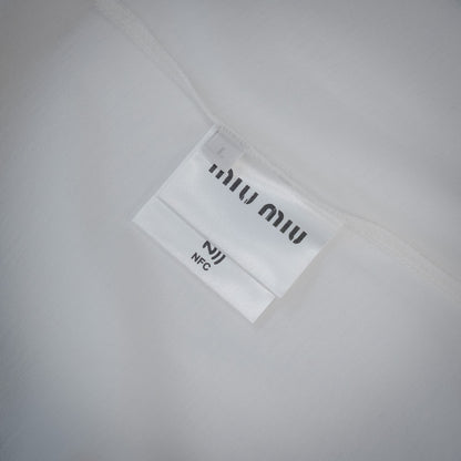 miu 25ss embroidered t-shirt