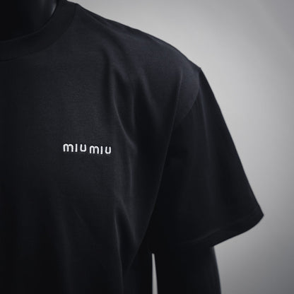miu 25ss embroidered t-shirt