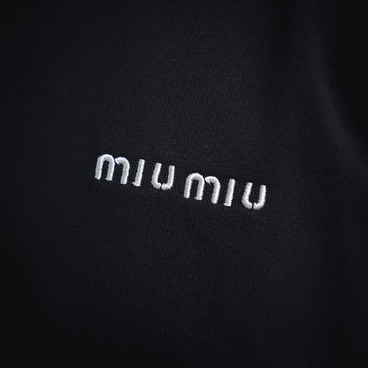 miu 25ss embroidered t-shirt