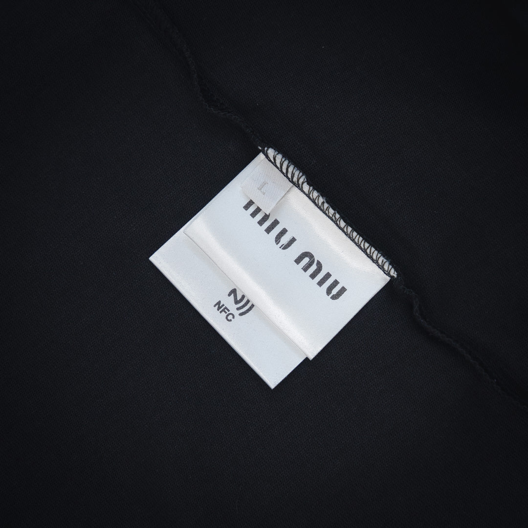 miu 25ss embroidered t-shirt