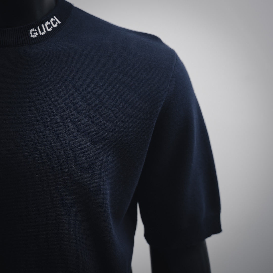 guc jacquard knitted t-shirt