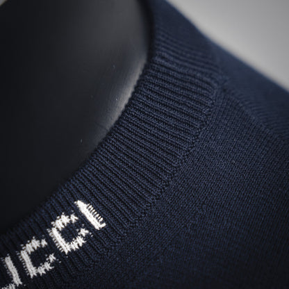 guc jacquard knitted t-shirt