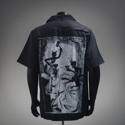 erd 25ss printed buttons shirt