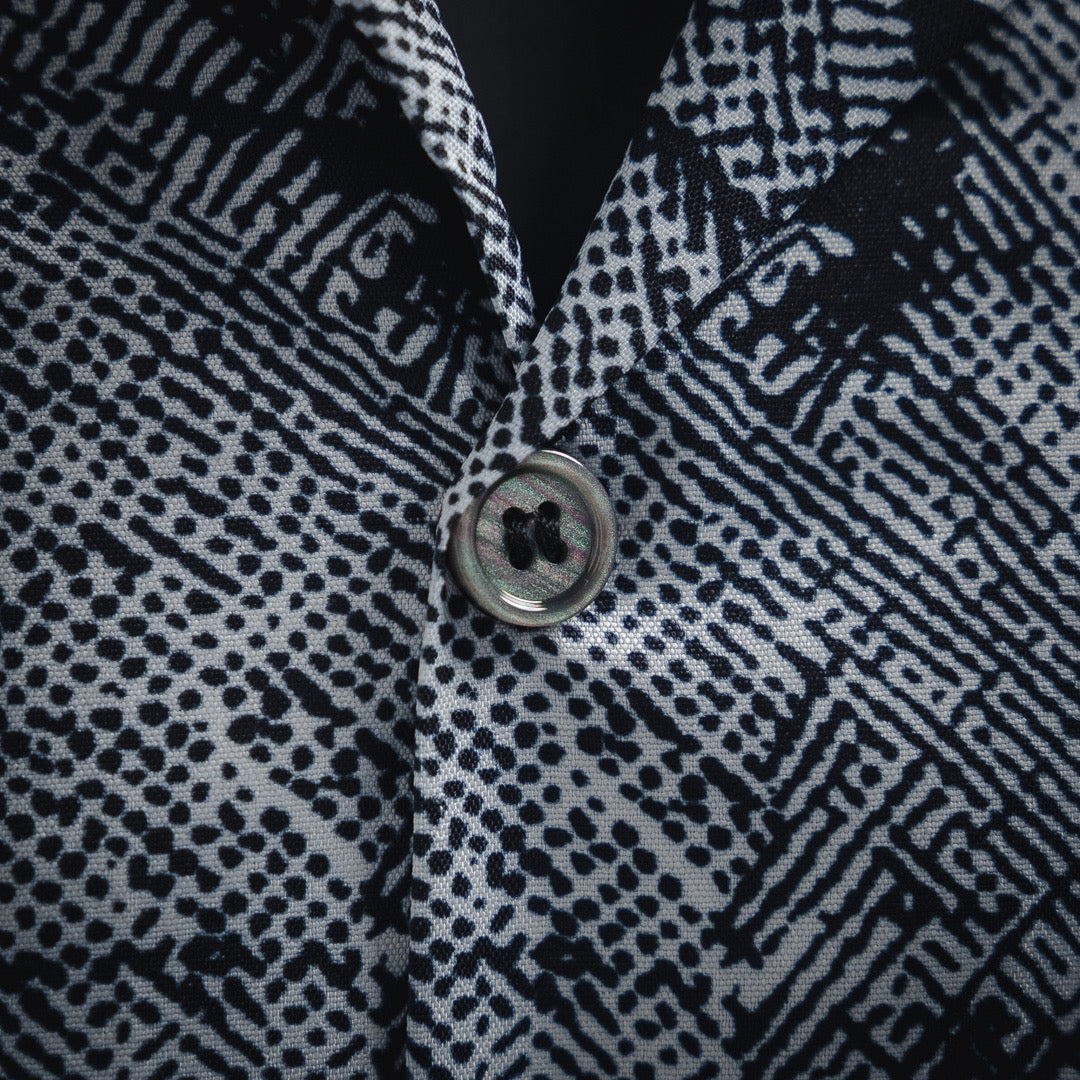 erd 25ss printed buttons shirt