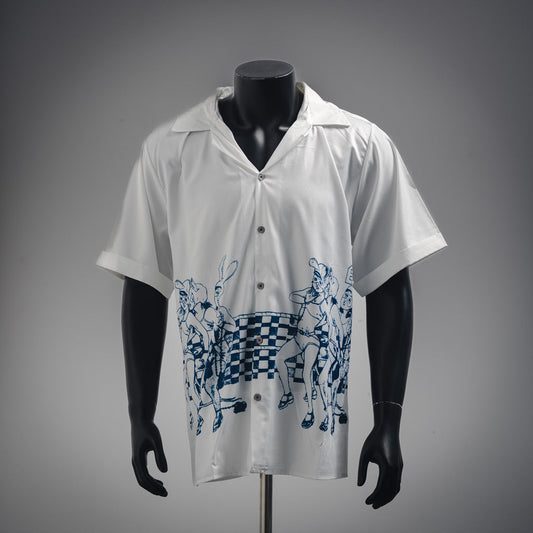 erd 25ss printed buttons shirt