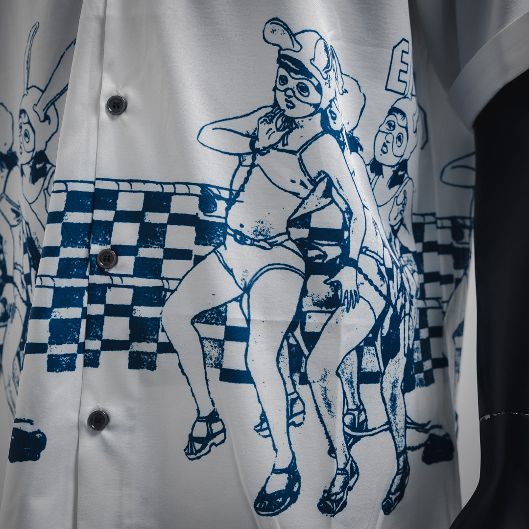 erd 25ss printed buttons shirt