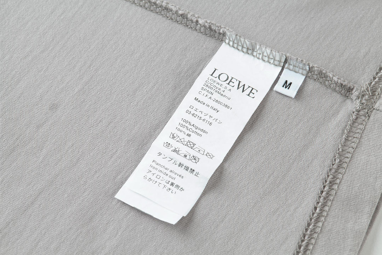 Loew 25ss anagram embroidered t-shirt