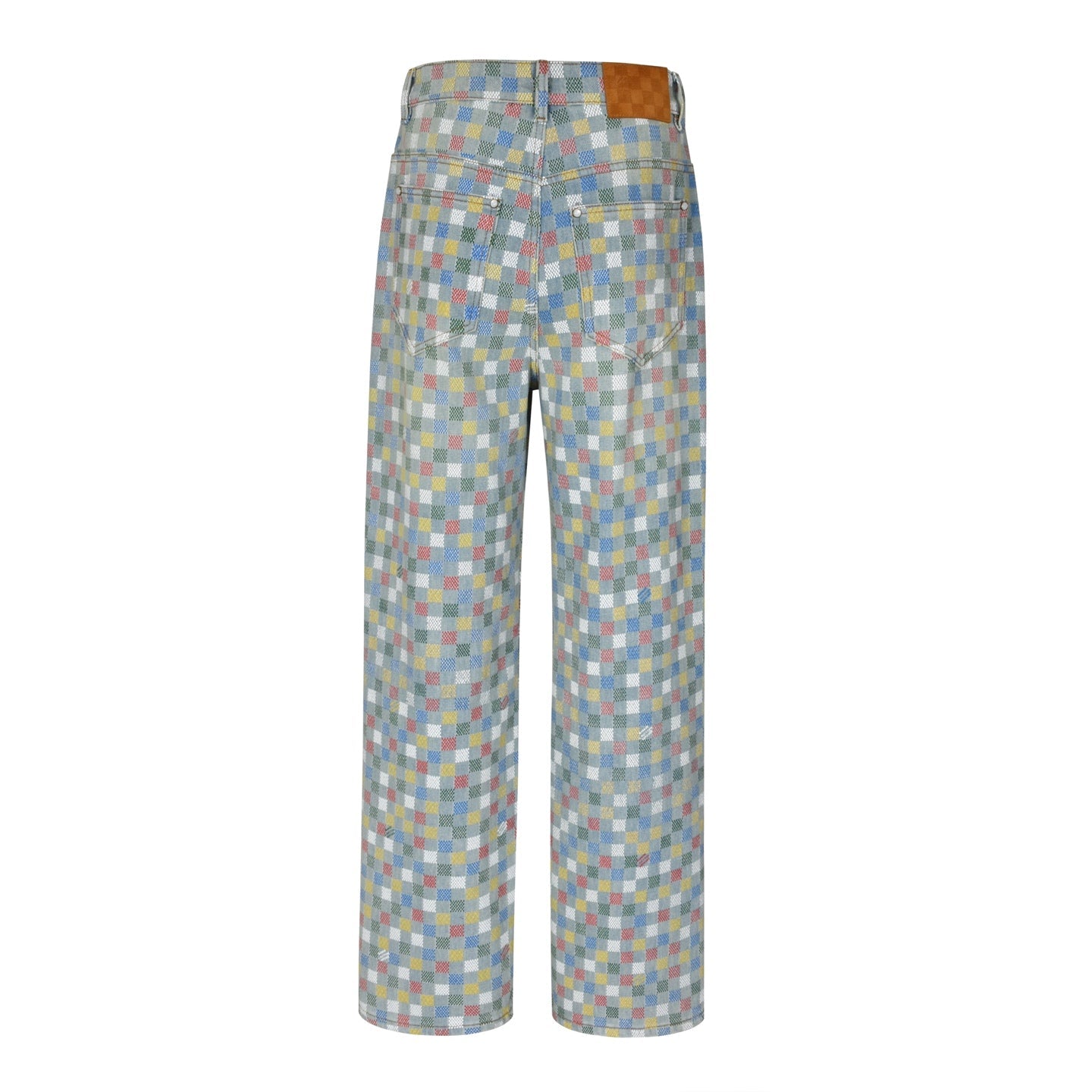1V jacquard jeans