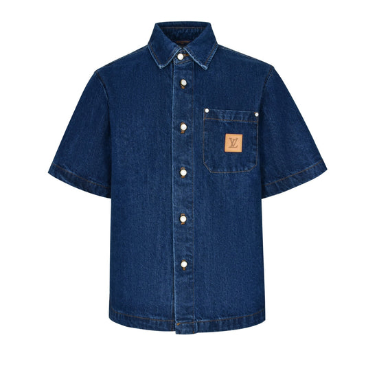 1V 25SS printed denim shirt