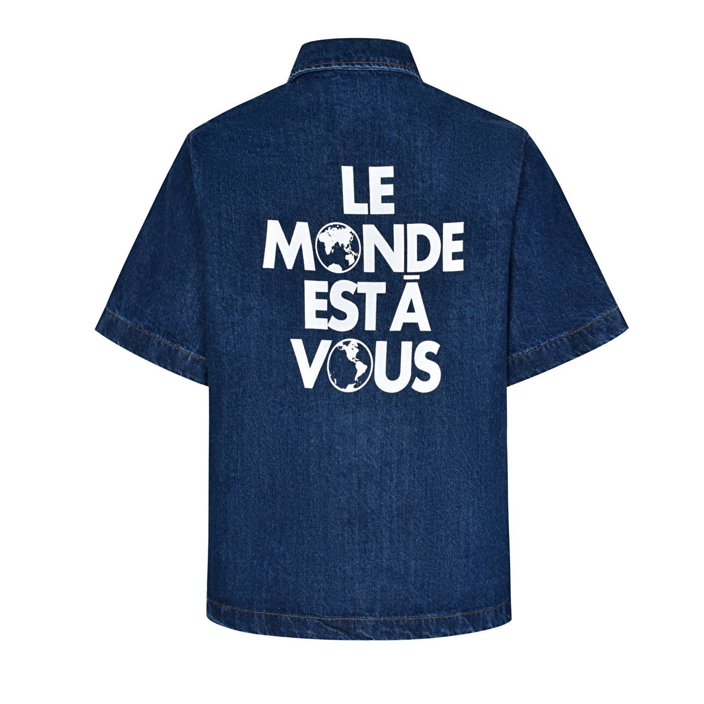 1V 25SS printed denim shirt