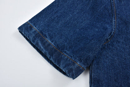 1V 25SS printed denim shirt