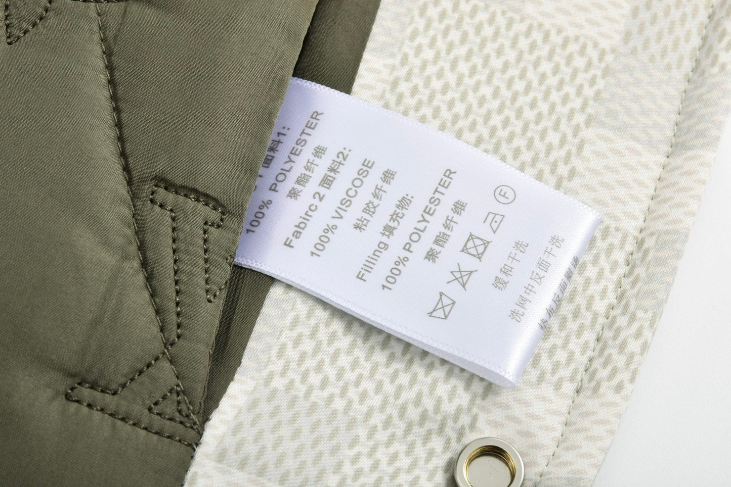 1V embroidered padded jacket