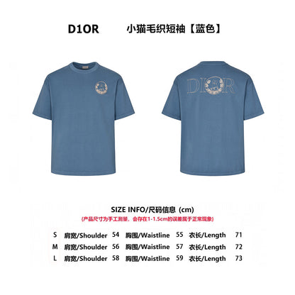 Dio 25ss cat embroidered t-shirt