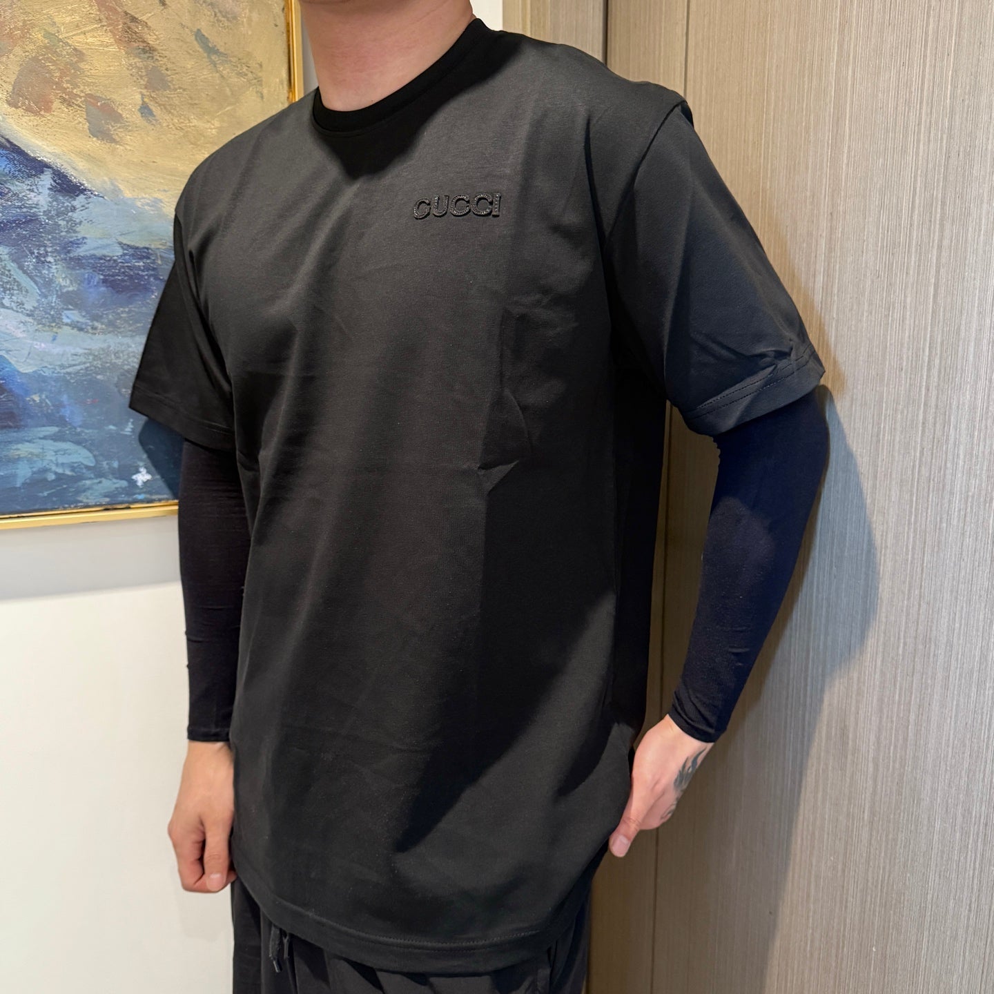 Gucc 25ss embroidered t-shirt