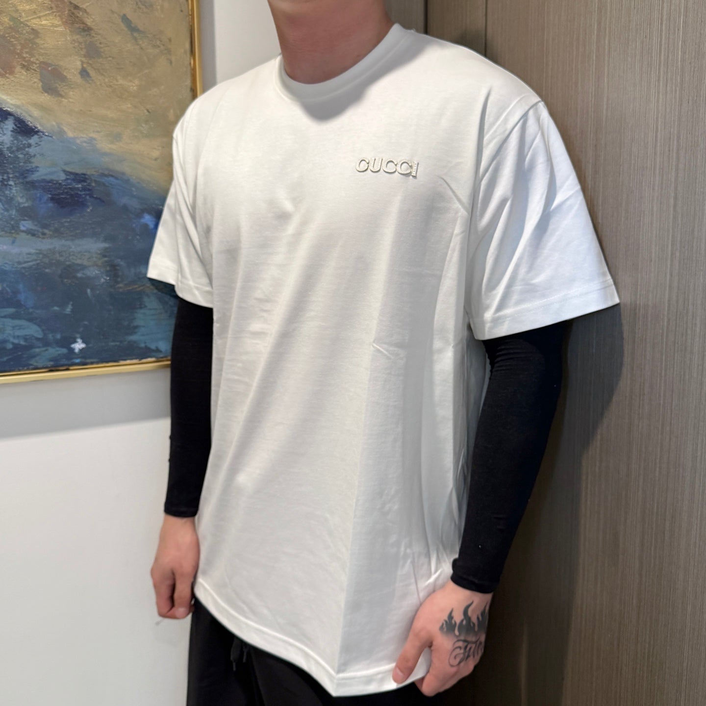 Gucc 25ss embroidered t-shirt