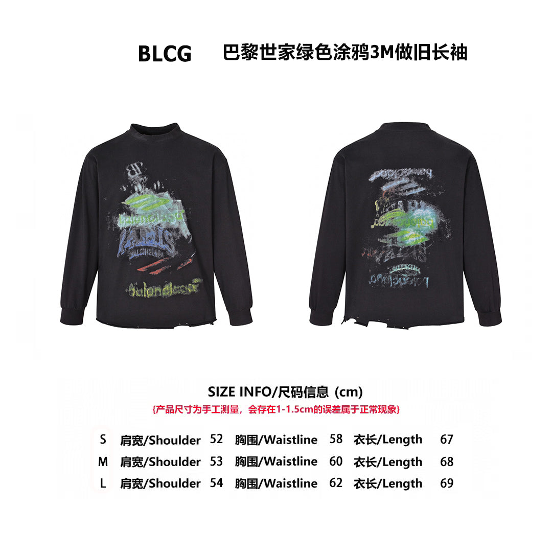 banlen 25ss 3m printed sweatshirt