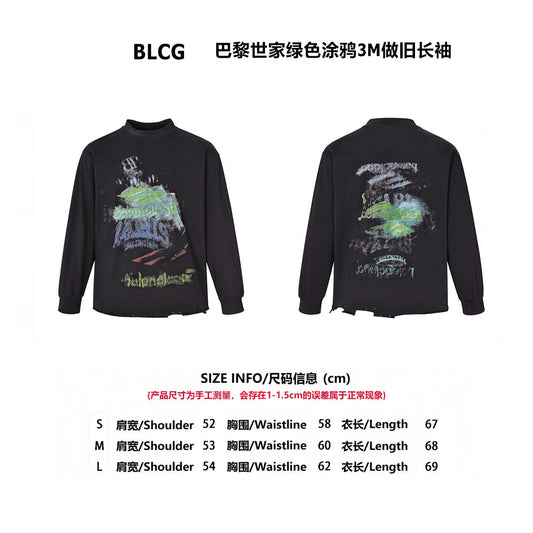 banlen 25ss 3m printed sweatshirt